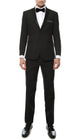 Paul Lorenzo MMTUX Black Slim Fit 2pc Tuxedo