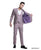 Tazio Skinny Fit Rose Pink texture 3 pc Suit