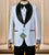 Marco Lorenzo Premium Fabric White Stud Suit Ultra Slim Fit Suit