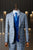 Alberto Bossi Blue Plaid Compose Slim Fit 3pc Suit