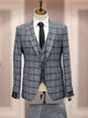 Alfa Black & Grey Windowpane Compose 3pc Modern Fit Suit