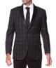 The Astor Black Plaid Slim Shawl Tuxedo Blazer