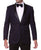 The Astor Purple Plaid Slim Shawl Tuxedo Blazer - Ferrecci USA 