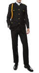 Ferrecci Mens Black Military Cadet Uniform