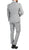 Ferrecci Men's Conrad Skinny Slim Fit Grey 2 Piece Glen Plaid Peak Lapel Suit - Ferrecci USA 