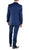 Crisp Dark Blue Slim Fit Peak Lapel 2 Piece Tuxedo - Ferrecci USA 