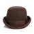 Premium Wool Chocolate Brown Derby Bowler Hat - Ferrecci USA 