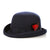 Premium Wool Navy Blue Derby Bowler Hat - Ferrecci USA 
