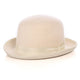 Premium Wool Off-White Derby Bowler Hat