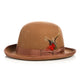 Premium Wool Tan Derby Bowler Hat