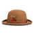 Premium Wool Tan Derby Bowler Hat - Ferrecci USA 