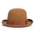 Premium Wool Tan Derby Bowler Hat - Ferrecci USA 