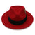 Ferrecci Red w Black Band Premium Wool Fedora Hat - Ferrecci USA 