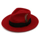 Ferrecci Red w Black Band Premium Wool Fedora Hat