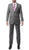 Premium FNL22R Mens 2 Button Regular Fit Grey Suit - Ferrecci USA 