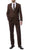 Mens 2 Button Brown Regular Fit Suit - Ferrecci USA 