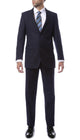 Mens 2 Button Navy Blue Regular Fit Suit