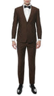 Hudson Brown Slim Fit 2 Piece Suit