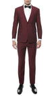 Hudson Burgundy Slim Fit 2 Piece Suit