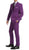 Paul Lorenzo Mens Purple Slim Fit 2 Piece Suit - Ferrecci USA 
