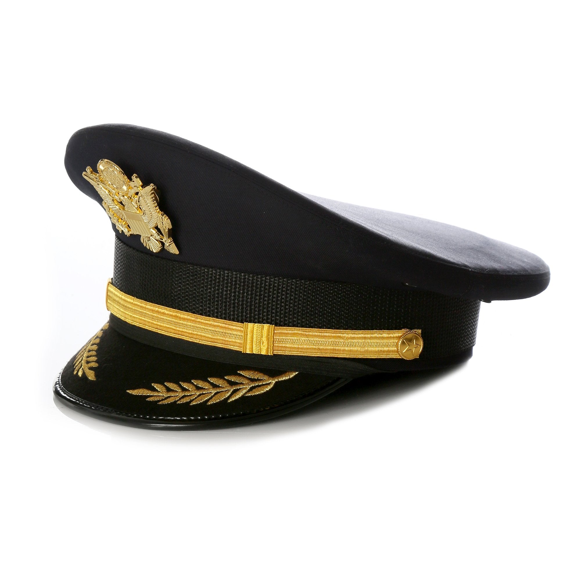 Ferrecci Black Military Cadet Captain Sailor Hat – Essuitsal.COM