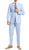 Paul Lorenzo Men's Sky Blue 2 Button Notch Lapel Slim Fit 2 Piece Suit - Ferrecci USA 