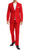 Paul Lorenzo Mens Red Slim Fit 2 Piece Suit - Ferrecci USA 