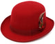 Premium Wool Derby Hat - Red