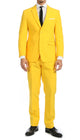 Paul Lorenzo Mens Yellow Slim Fit 2 Piece Suit