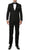 Paul Lorenzo Mens Black Regular Fit 2 Piece Tuxedo - Ferrecci USA 