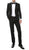 Paul Lorenzo Mens Black Slim Fit 2 Piece Tuxedo - Ferrecci USA 