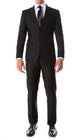 Oslo Black Notch Lapel 2 Piece Slim Fit Suit