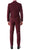 Oslo Burgundy Notch Lapel 2 Piece Slim Fit Suit - Ferrecci USA 