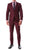 Oslo Burgundy Notch Lapel 2 Piece Slim Fit Suit - Ferrecci USA 