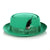 Green Wool Pork Pie Hat - Ferrecci USA 