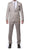 Parker Slim Fit Tan Striped Tone on Tone Wool Suit - Ferrecci USA 