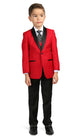 Boys Reno JR 5pc Red/Black Shawl Tuxedo Set