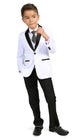 Boys Reno JR 5pc White/Black Shawl Tuxedo Set