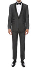 Ferrecci Men's Reno Grey Slim Fit Shawl Lapel 2 Piece Tuxedo Suit Set