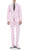 Men's  Slim Fit Two Button Pink Seersucker Suit - Ferrecci USA 