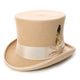 Premium Wool Beige Top Hat