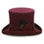 Premium Wool Burgundy Top Hat - Ferrecci USA 