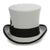 Premium Grey with Black Wool Top Hat - Ferrecci USA 