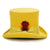 Premium Wool Yellow Victorian Top Hat - Ferrecci USA 