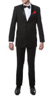 TX2000 2pc Black Slim Fit Notch Lapel Tuxedo