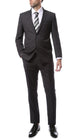 Mens ZNL22S 2pc 2 Button Slim Fit Heather Grey Zonettie Suit