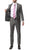 Mens ZNL22S 2pc 2 Button Slim Fit Grey Zonettie Suit - Ferrecci USA 