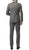 Mens 2 Piece 2 Button Slim Fit Grey Zonettie Suit - Ferrecci USA 