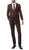 Mens 2 Piece 2 Button Slim Fit Brown Zonettie Suit - Ferrecci USA 
