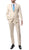 Mens 2 Piece 2 Button Slim Fit Tan Zonettie Suit - Ferrecci USA 